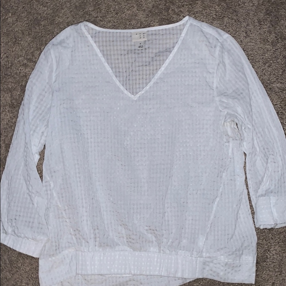 Gingham white blouse